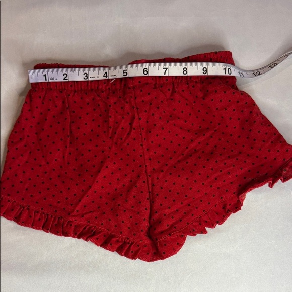 Boxercraft Red Pyjama Shorts Black Polka Dot Ruffles Bow Youth Size S (6-8) - Picture 7 of 10